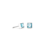 Orecchini Brillant Square small argento-acqua