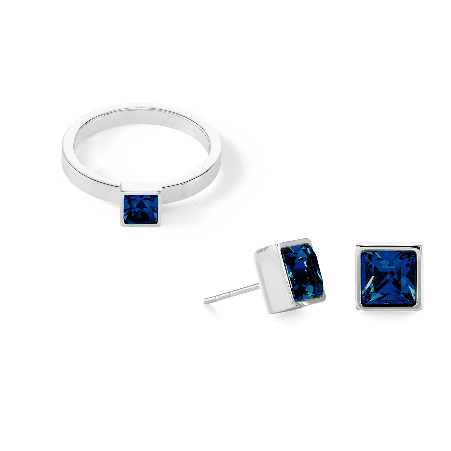 Brilliant Square small anello argento montana