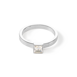 Brilliant Square small anello argento cristallo