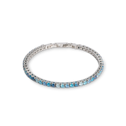 Bracciale tennis argento-blu