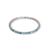 Bracciale tennis argento-blu