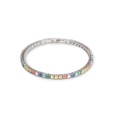 Bracciale tennis argento-multicolore