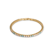 Bracciale tennis oro-multicolore pastello