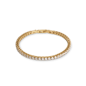 Bracciale tennis oro-cristallo