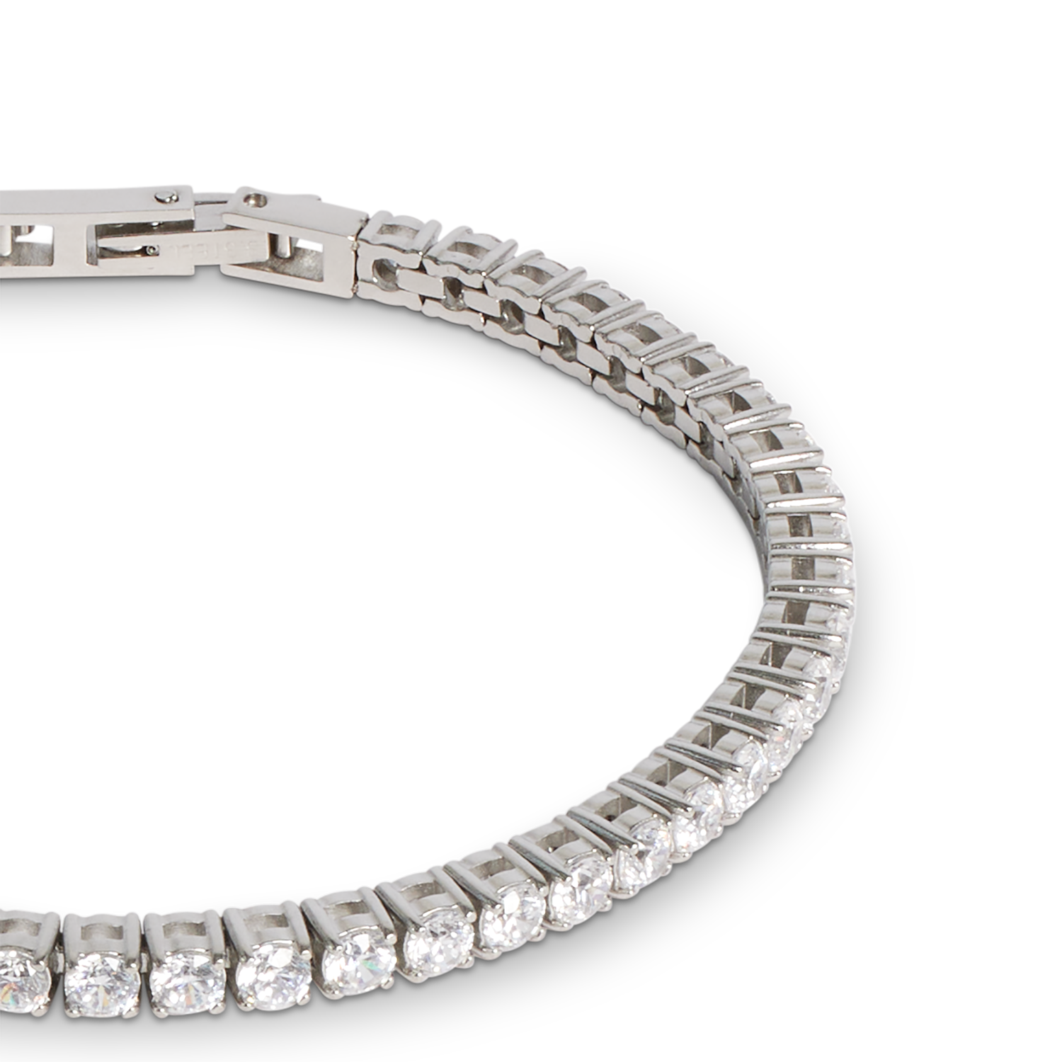 Bracciale tennis argento-cristallo