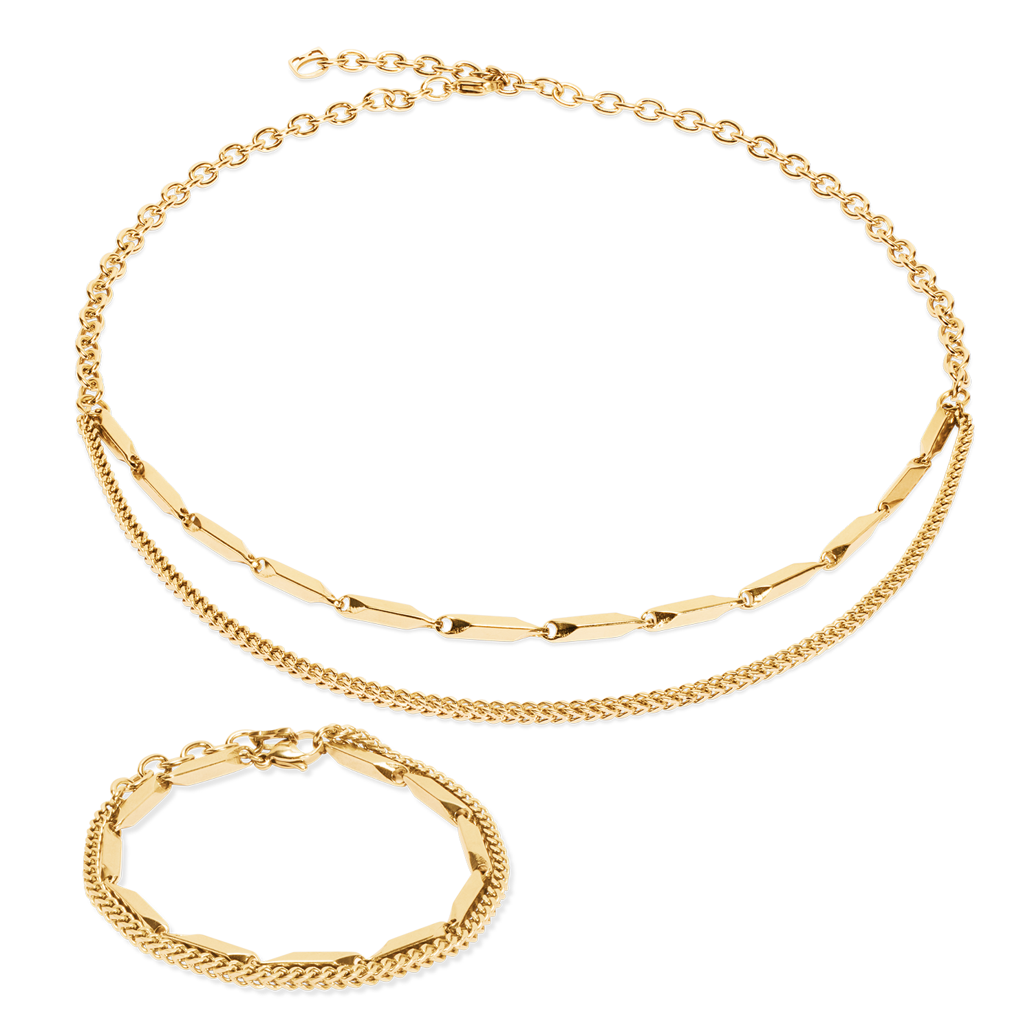 Collana Twisted Layers oro