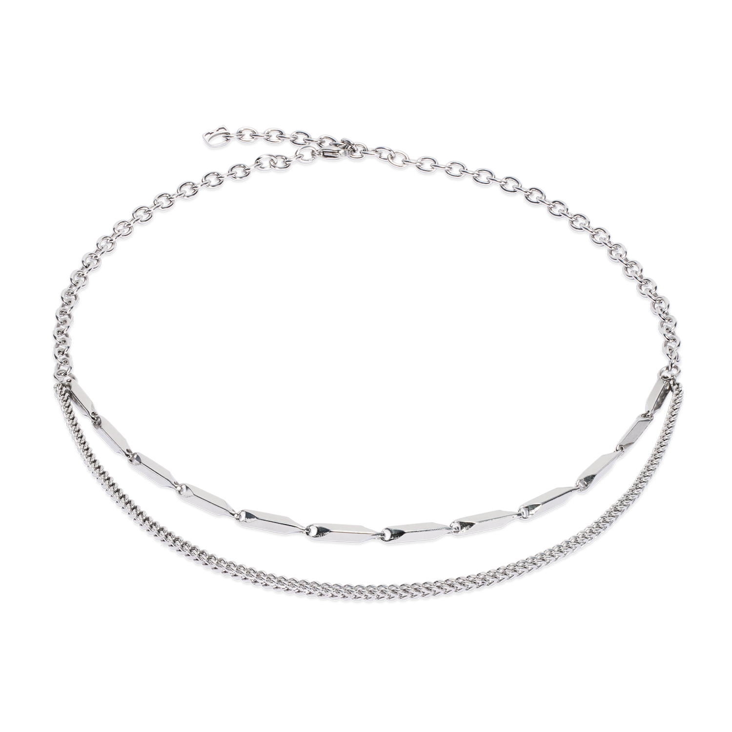 Collana Twisted Layers argento