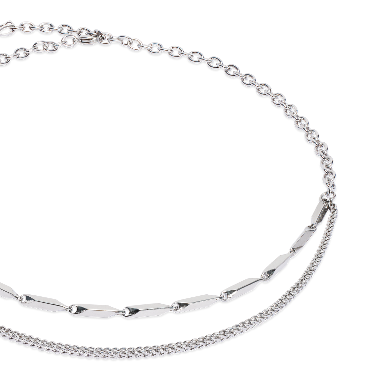 Collana Twisted Layers argento