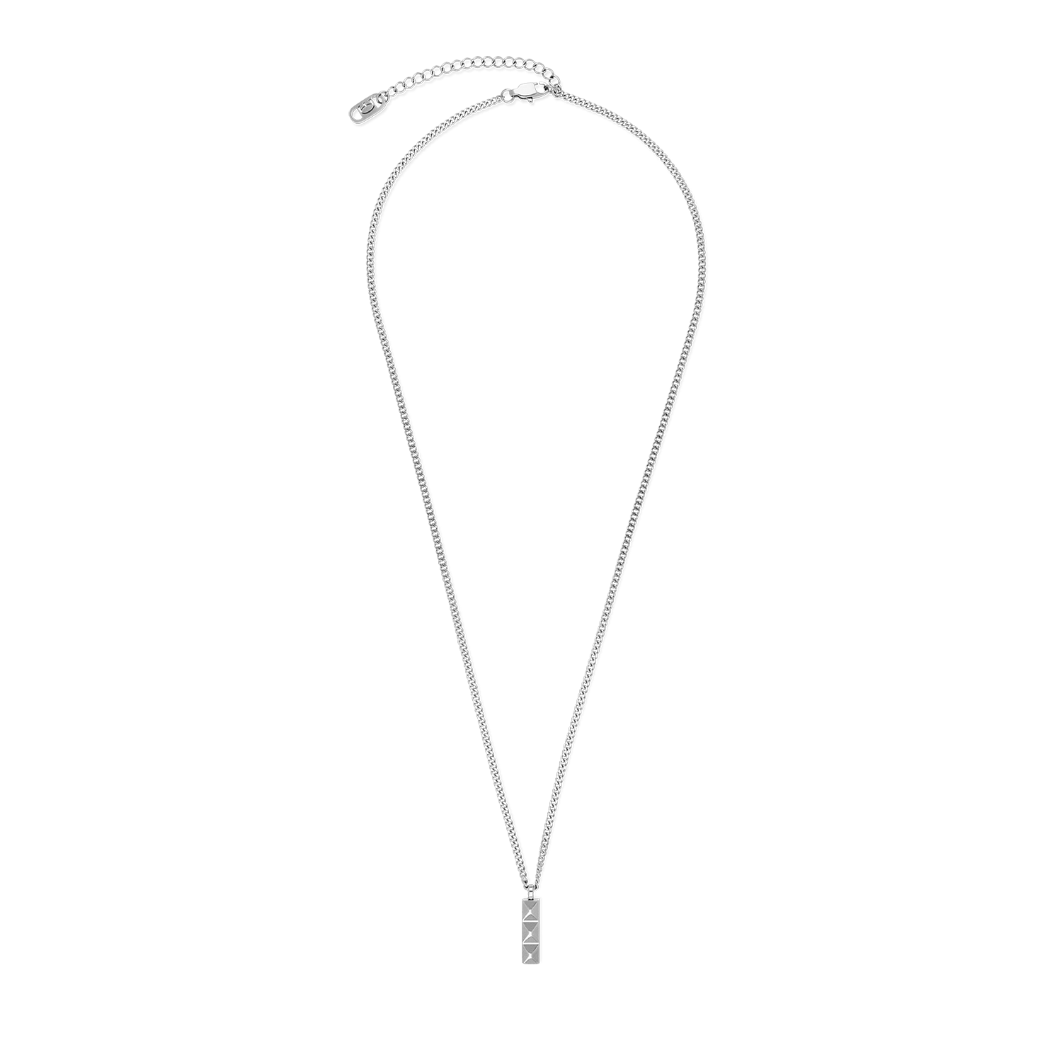 Collana Spikes Trio Bar argento