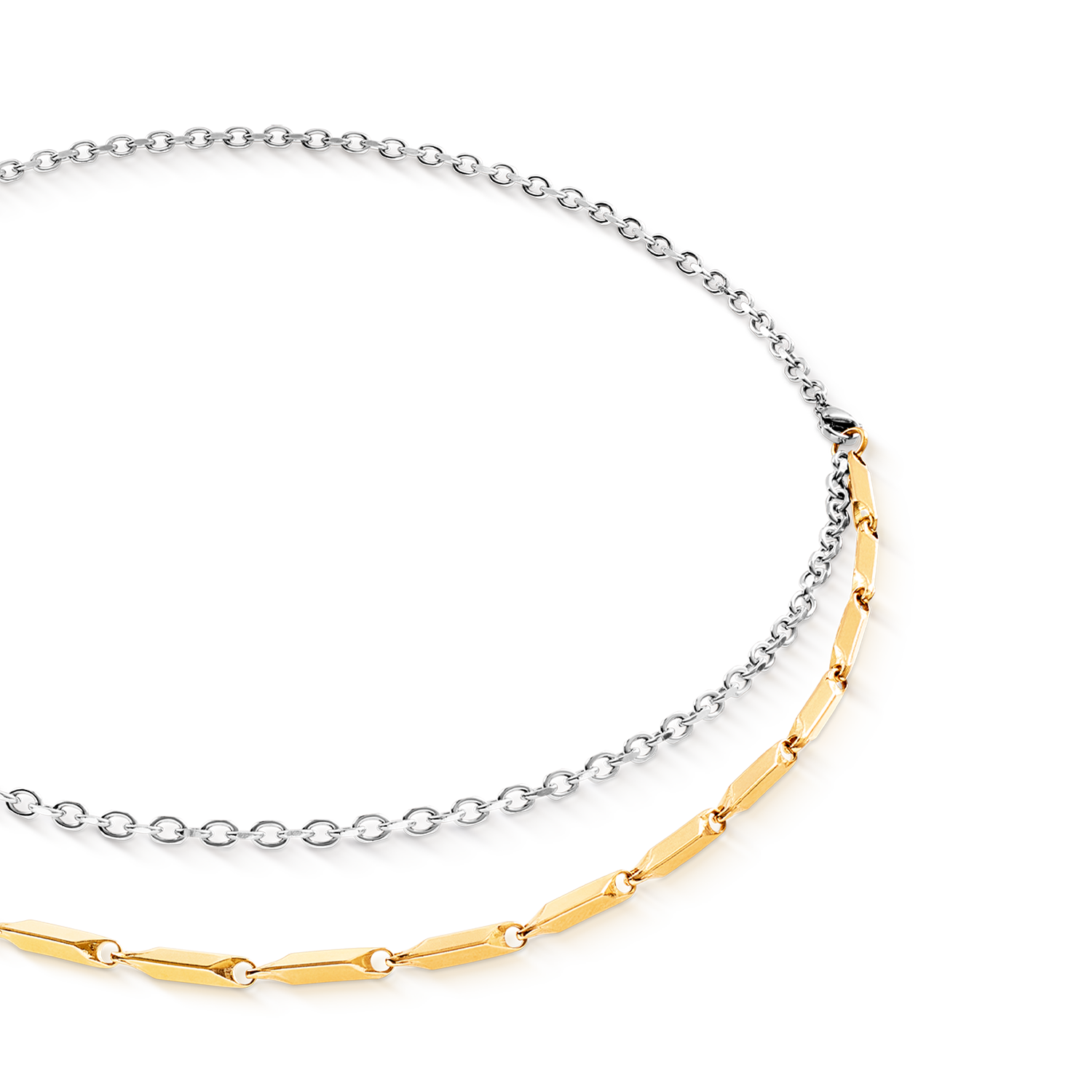 Collana Twisted Layers Duo bicolore