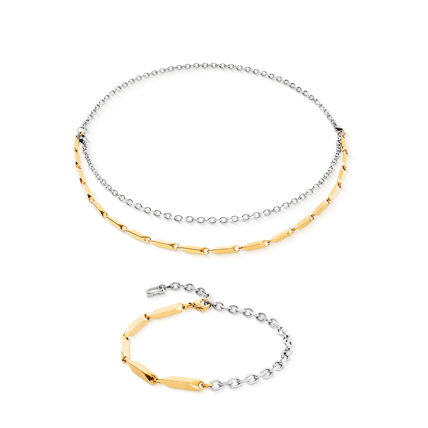 Collana Twisted Layers Duo bicolore
