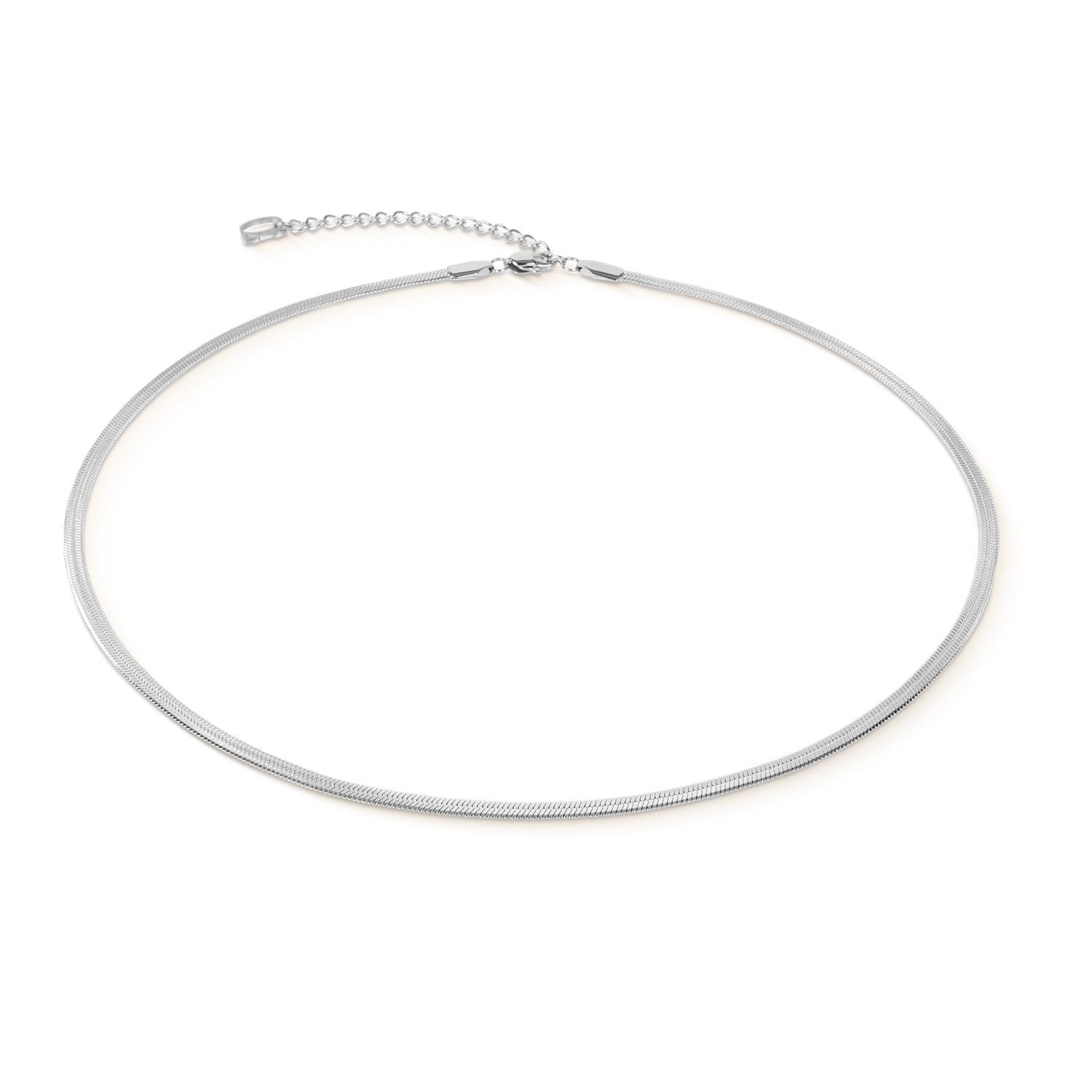 Collana snake piatta argento