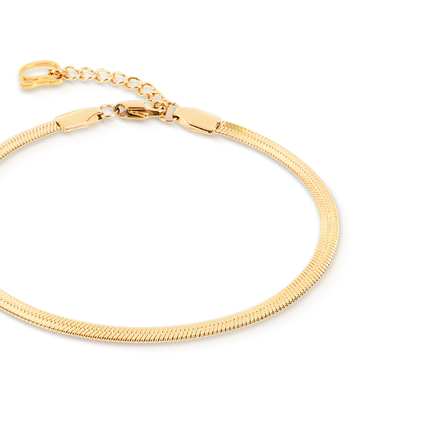 Bracciale snake piatto oro