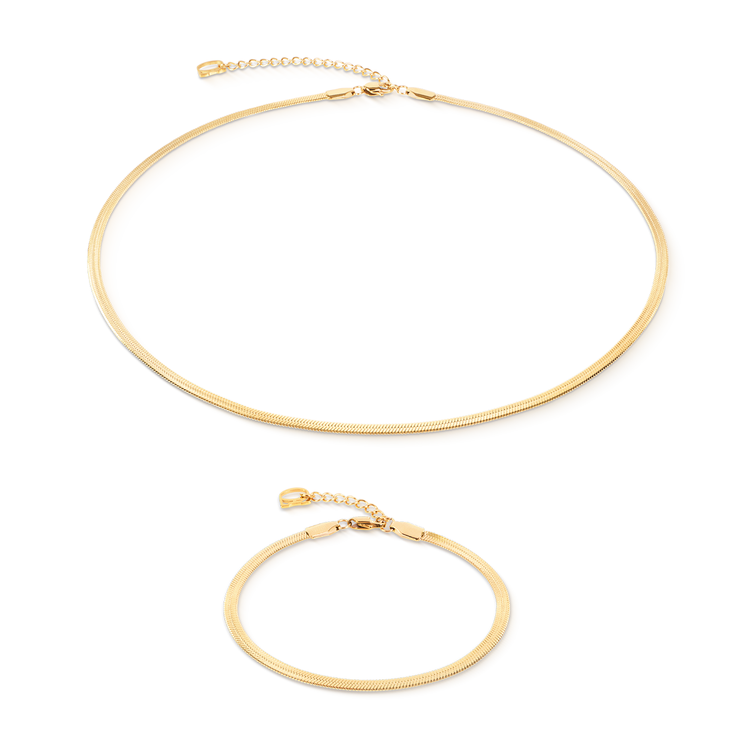 Bracciale snake piatto oro