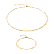 Bracciale snake piatto oro