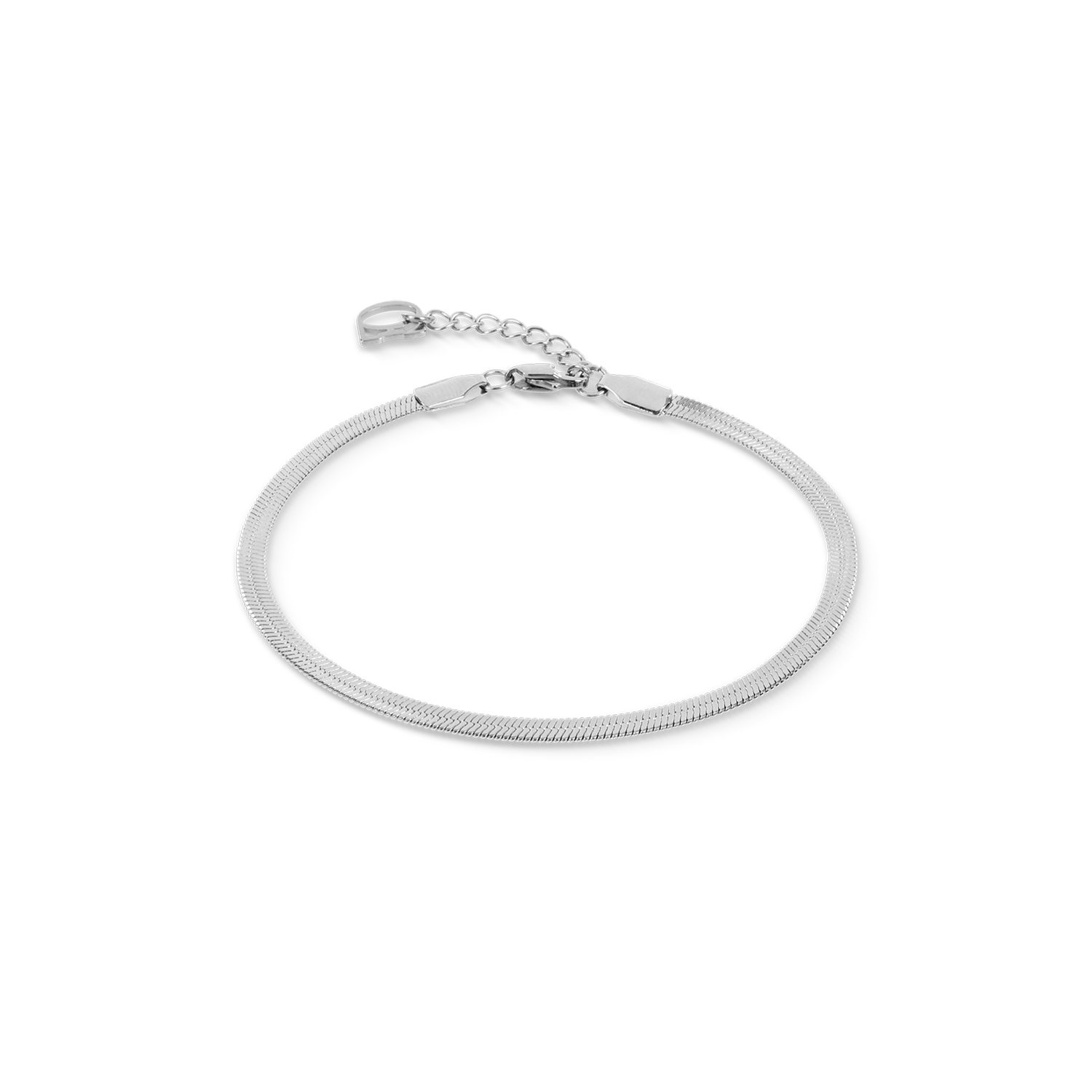 Bracciale snake piatto argento