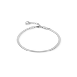 Bracciale snake piatto argento