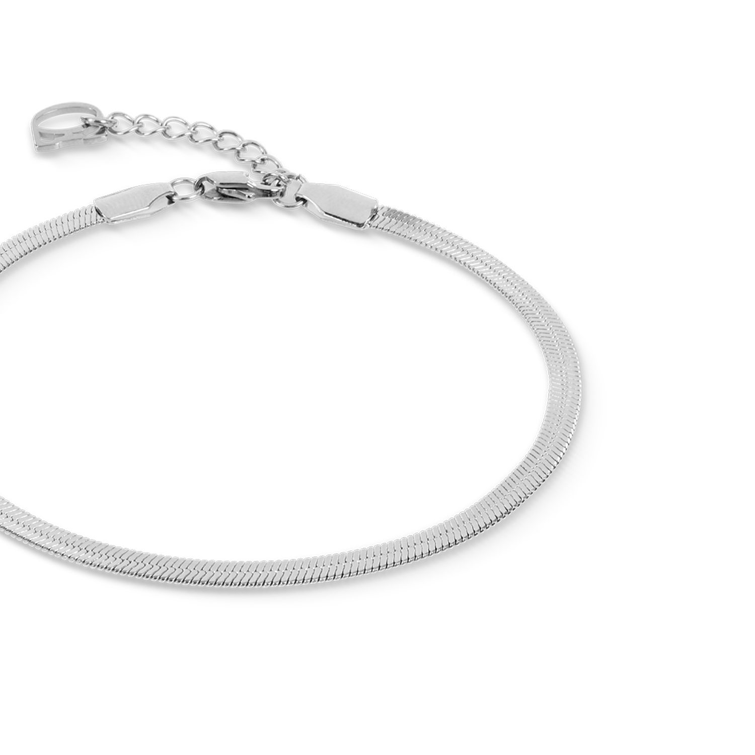 Bracciale snake piatto argento