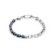 Bracciale Precious Fusion link chain blu-argento