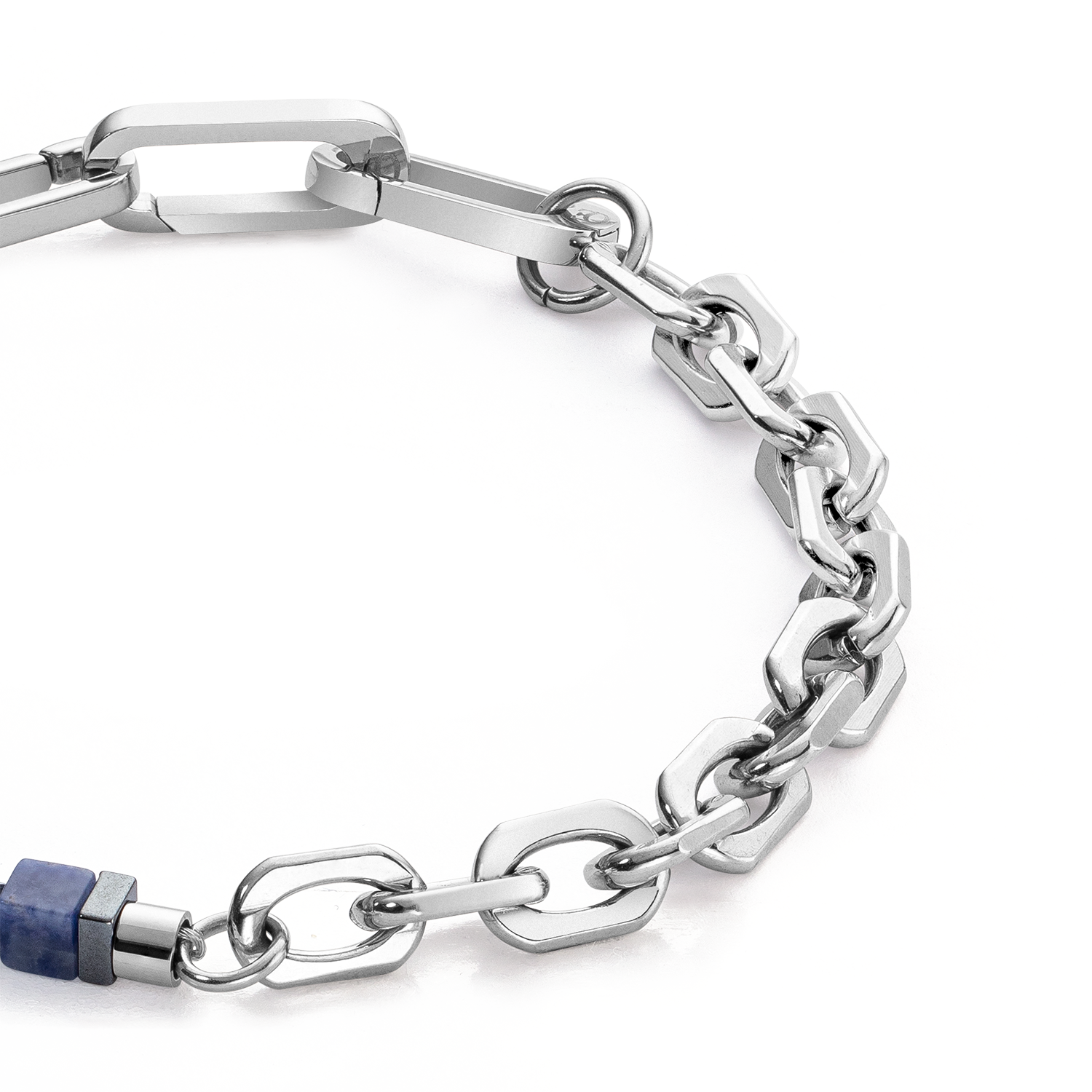 Bracciale Precious Fusion link chain blu-argento