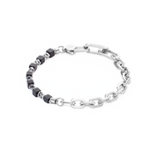 Bracciale Cubes Fusion link chain nero