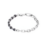 Bracciale Cubes Fusion link chain nero