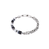 Bracciale Fusion Snake Chain nero-argento