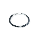 Bracciale Spikes Fusion Onyx nero-argento
