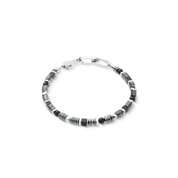 Bracciale Cadence Shape Mix nero-argento