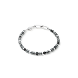Bracciale Cadence Shape Mix nero-argento