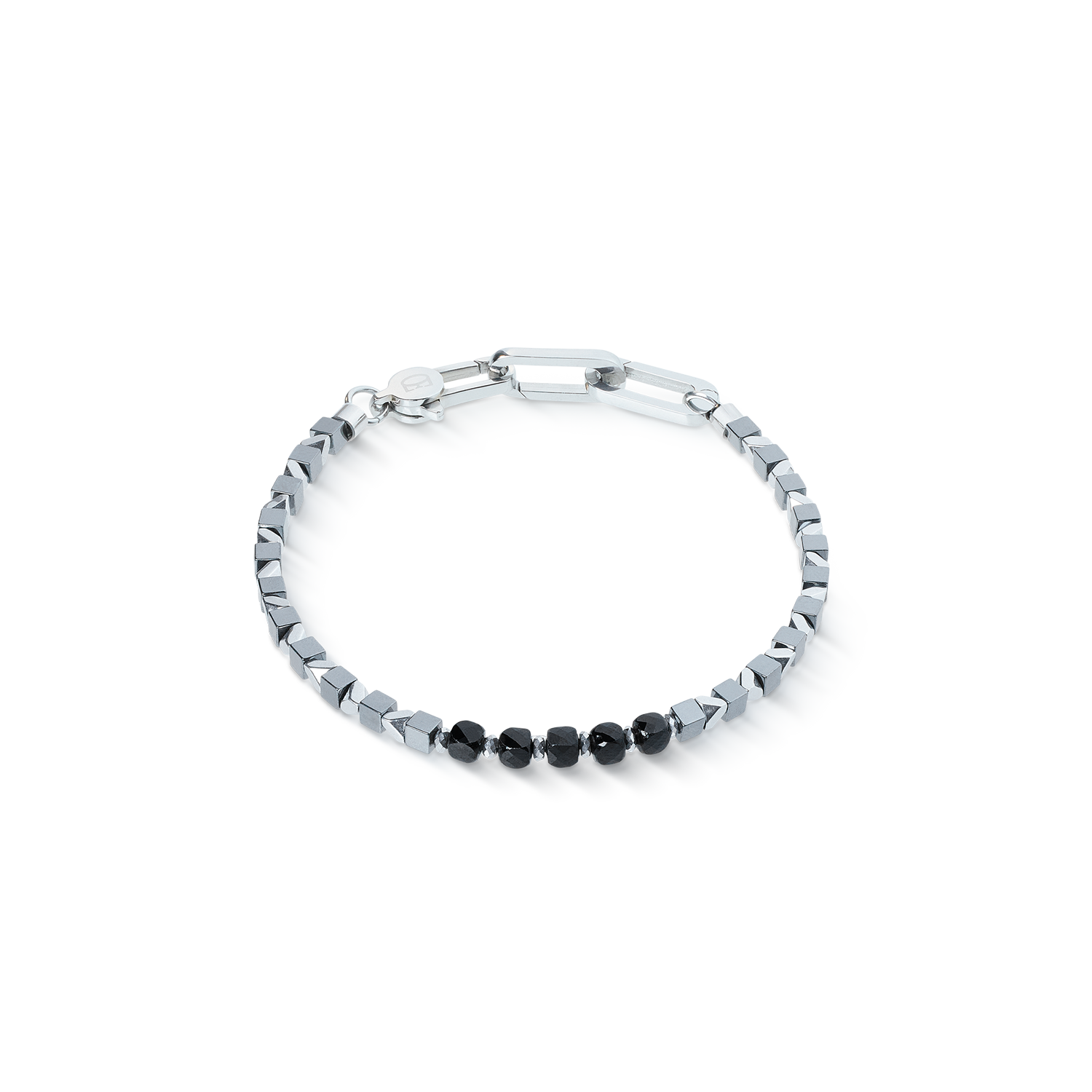 Bracciale Pulse Line Spinel nero-argento