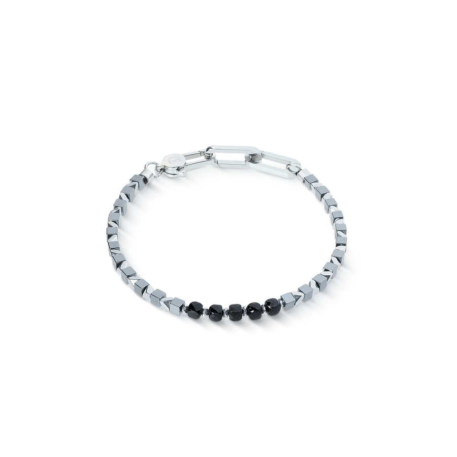 Bracciale Pulse Line Spinel nero-argento