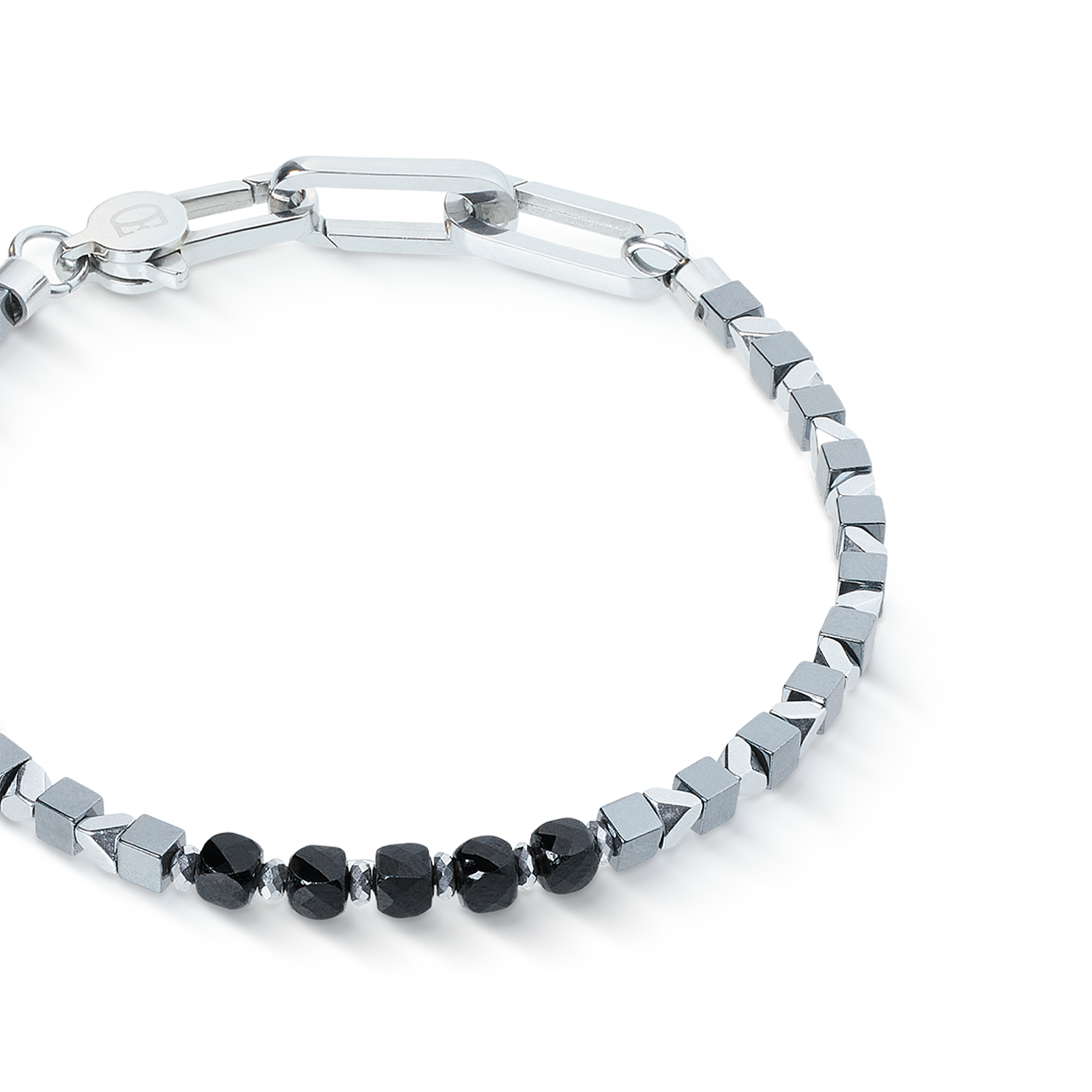 Bracciale Pulse Line Spinel nero-argento