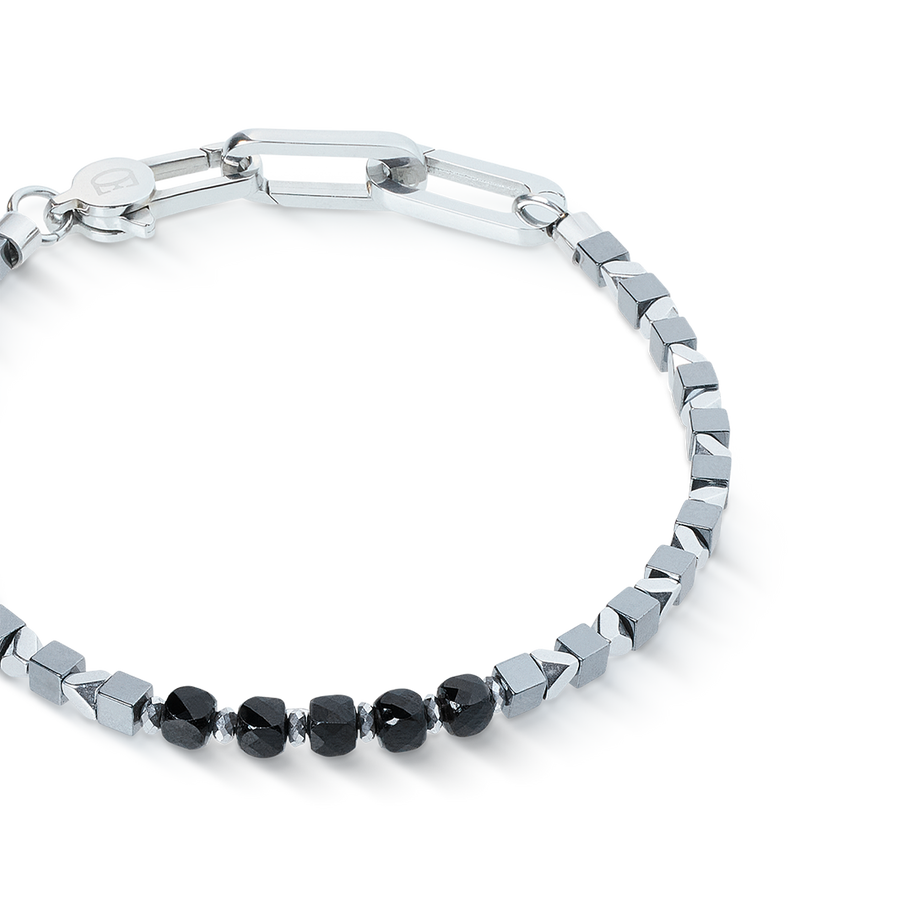 Bracciale Pulse Line Spinel nero-argento