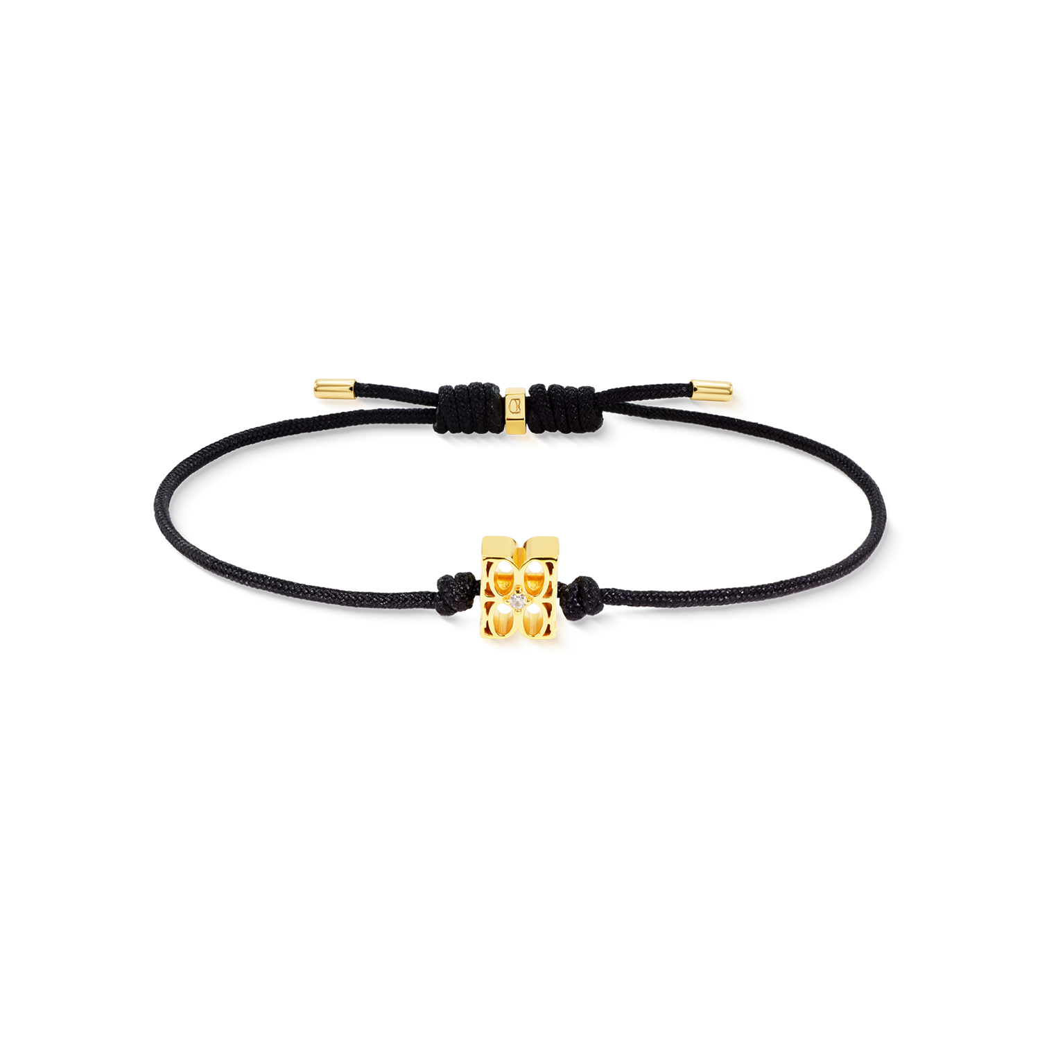 COEUR DE LION Fine Edition Bracciale Signature nero-oro – Vista frontale
