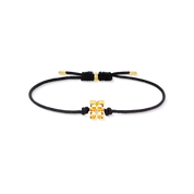 COEUR DE LION Fine Edition Bracciale Signature nero-oro – Vista frontale