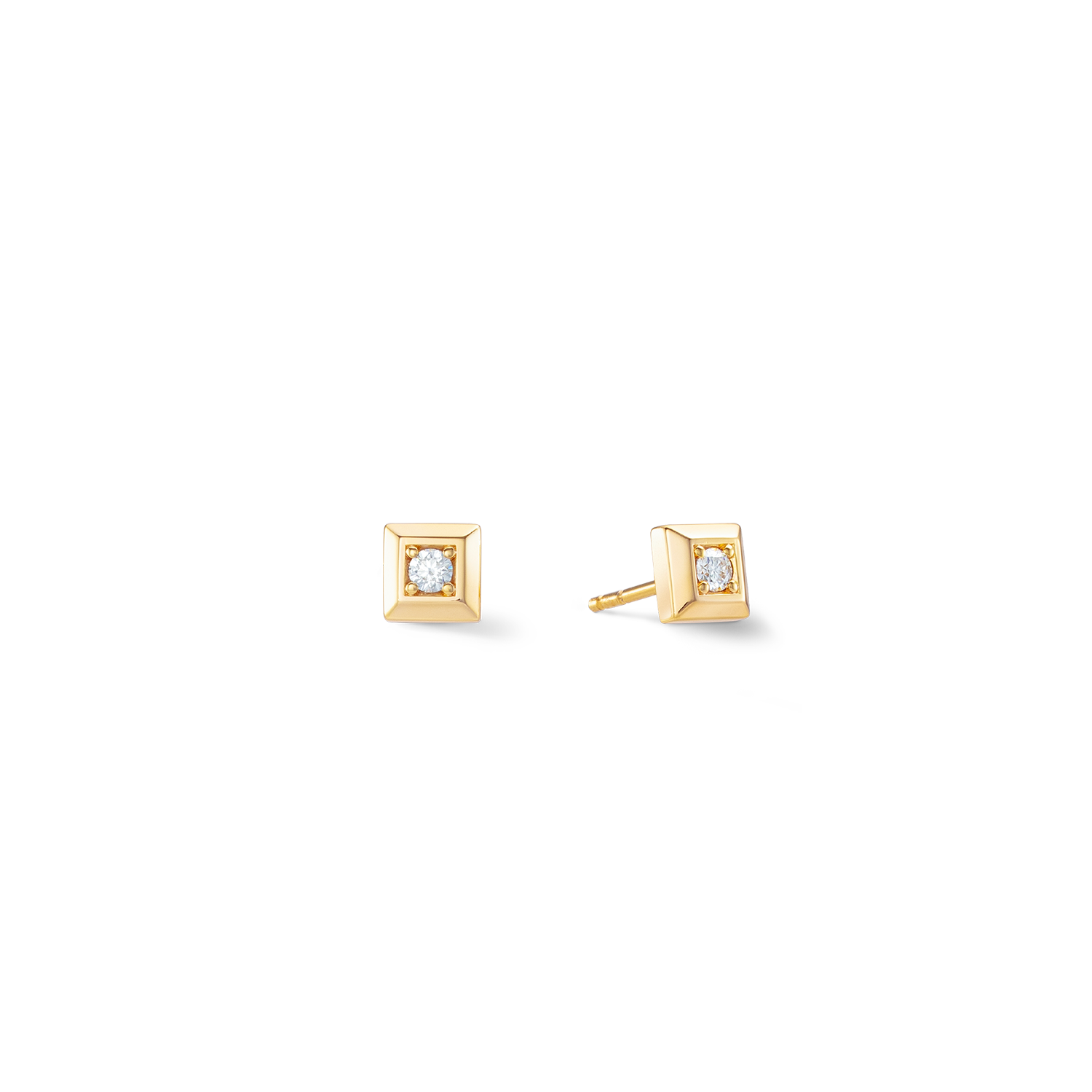 STATEMENT Collection Sparkling Square orecchini 6 mm oro