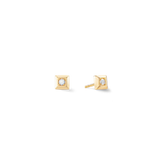 STATEMENT Collection Sparkling Square orecchini 6 mm oro