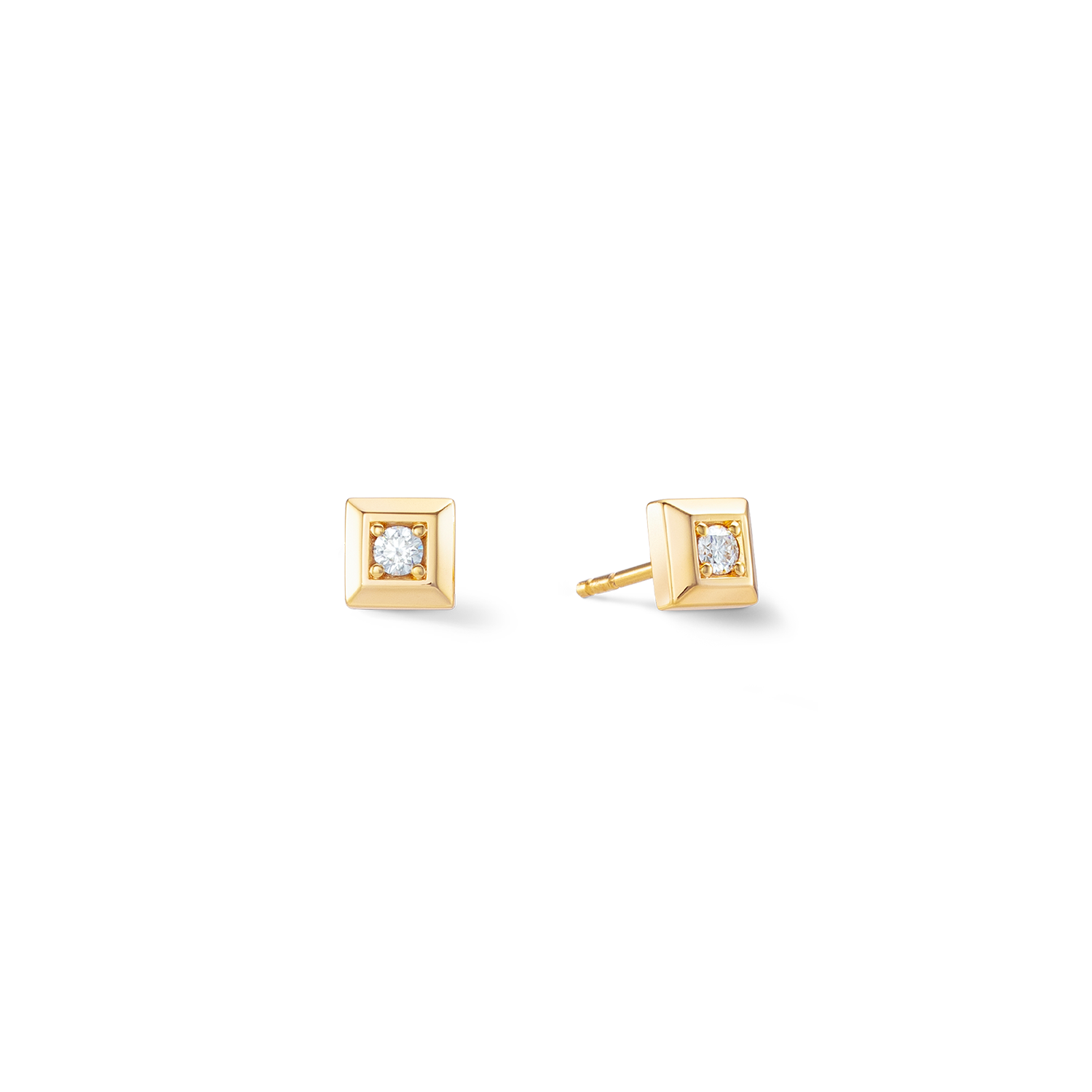 STATEMENT Collection Sparkling Square orecchini 6 mm oro