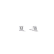STATEMENT Collection Sparkling Square orecchini 6 mm argento