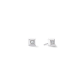 STATEMENT Collection Sparkling Square orecchini 6 mm argento