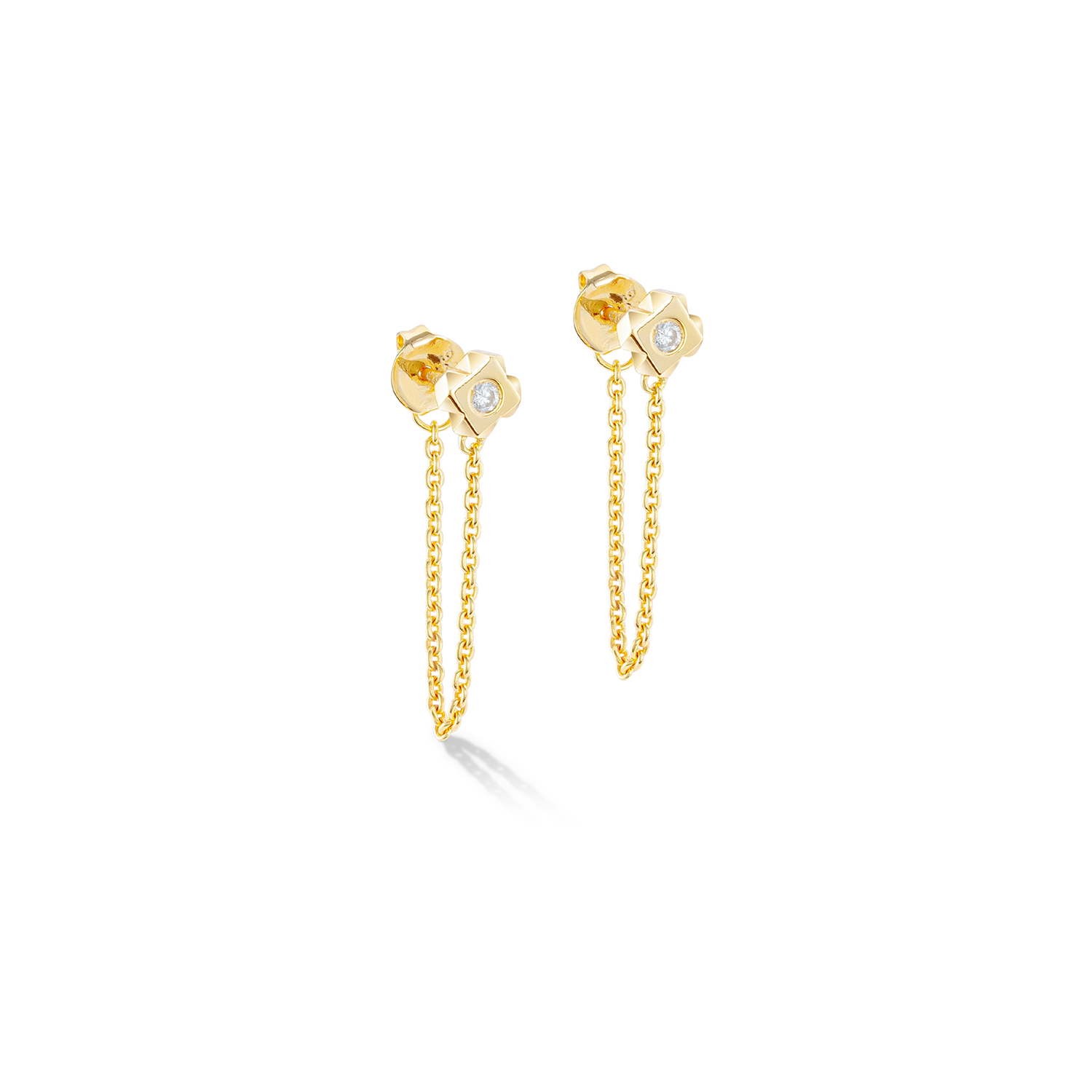 STATEMENT Collection Sparkling Spike Chain orecchini 6 mm oro