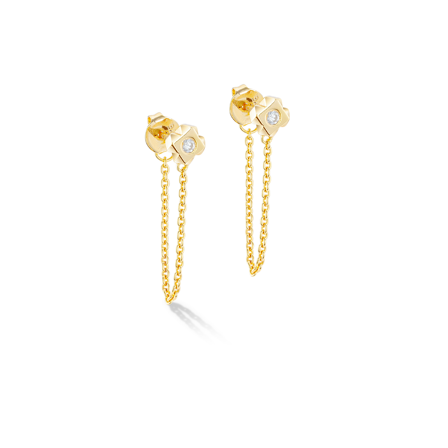 STATEMENT Collection Sparkling Spike Chain orecchini 6 mm oro