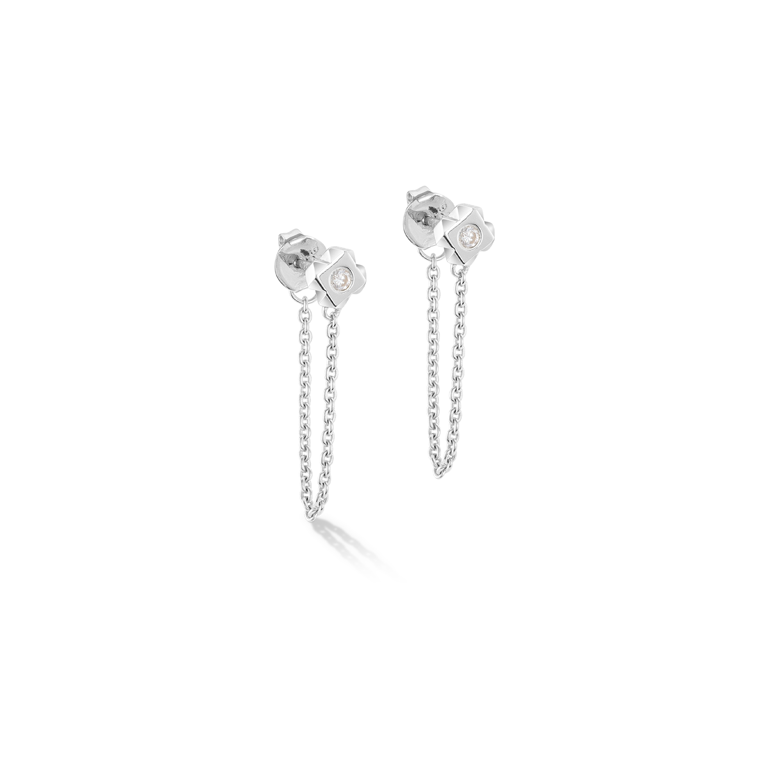 STATEMENT Collection Sparkling Spike Chain orecchini 6 mm argento