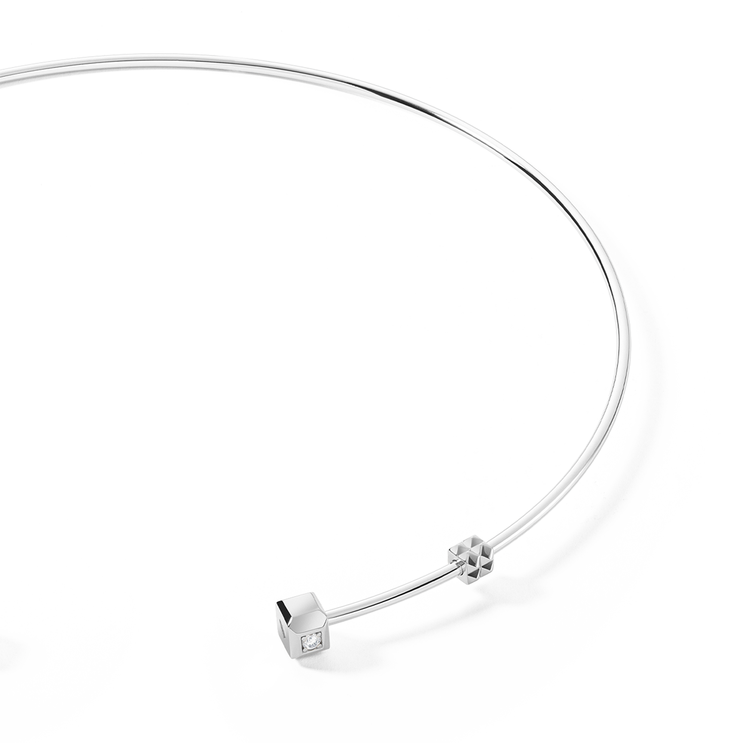 STATEMENT Collection collana rigido aperto argento