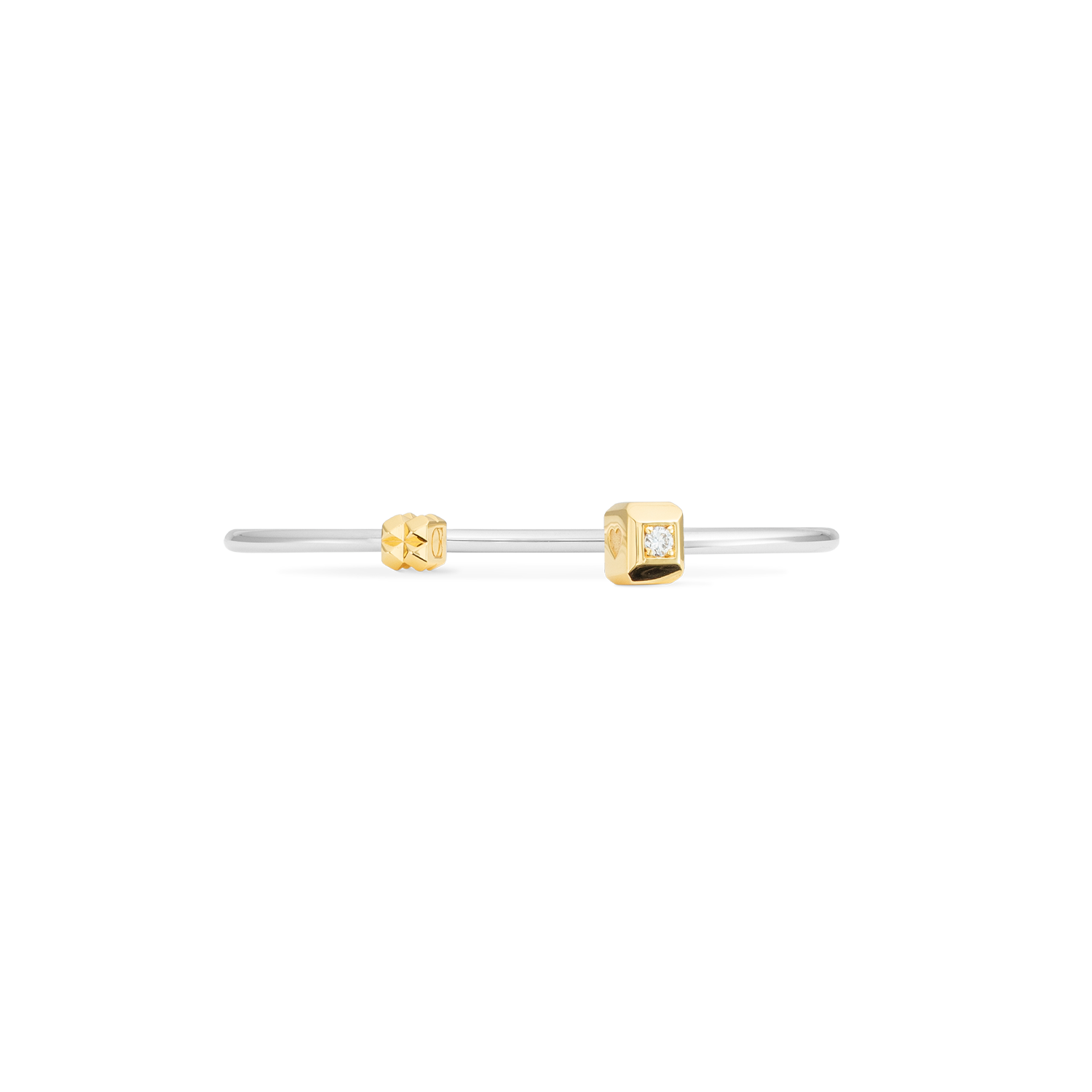 STATEMENT Collection bracciale rigido aperto 17 cm bicolore