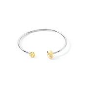 STATEMENT Collection bracciale rigido aperto 19 cm bicolore