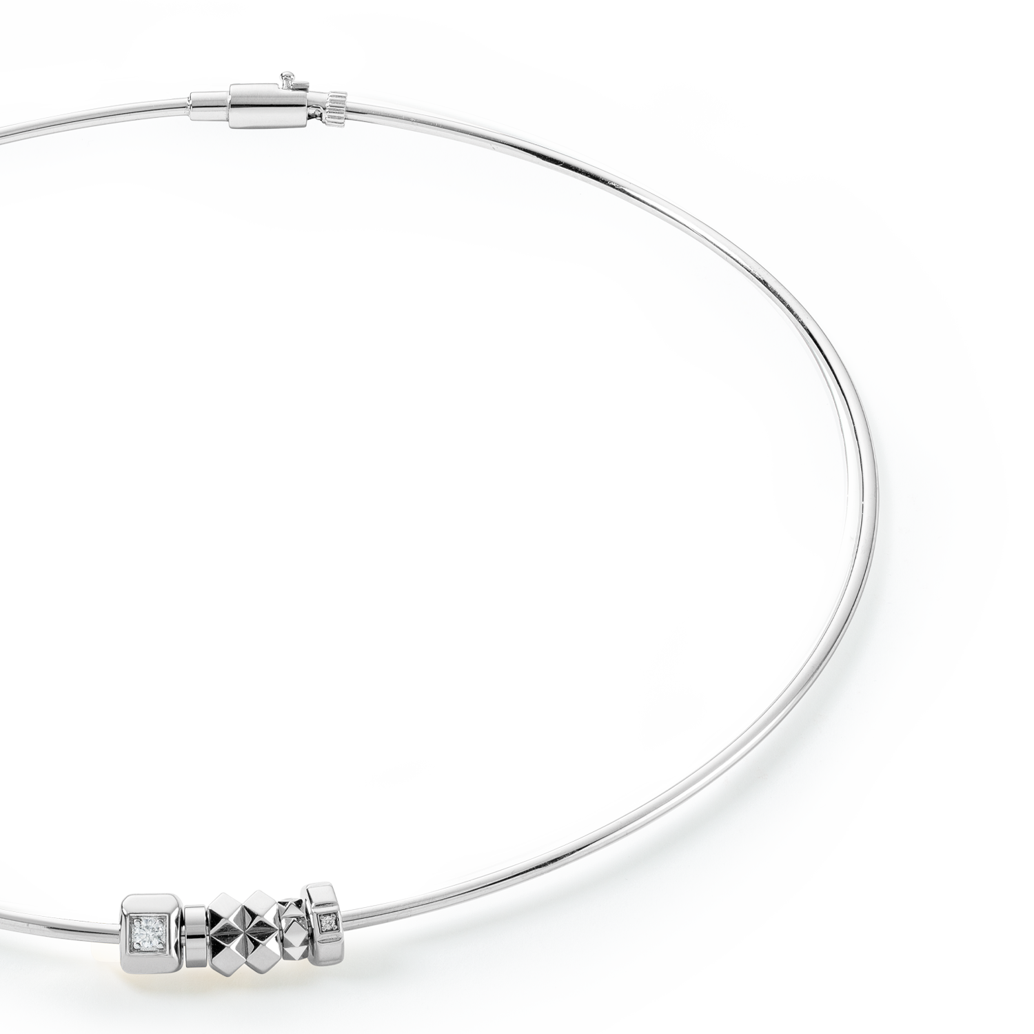 ELEMENTS Collection collana rigido argento