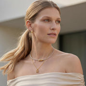 COEUR DE LION ELEMENTS Collection collana rigido bicolore – indossato