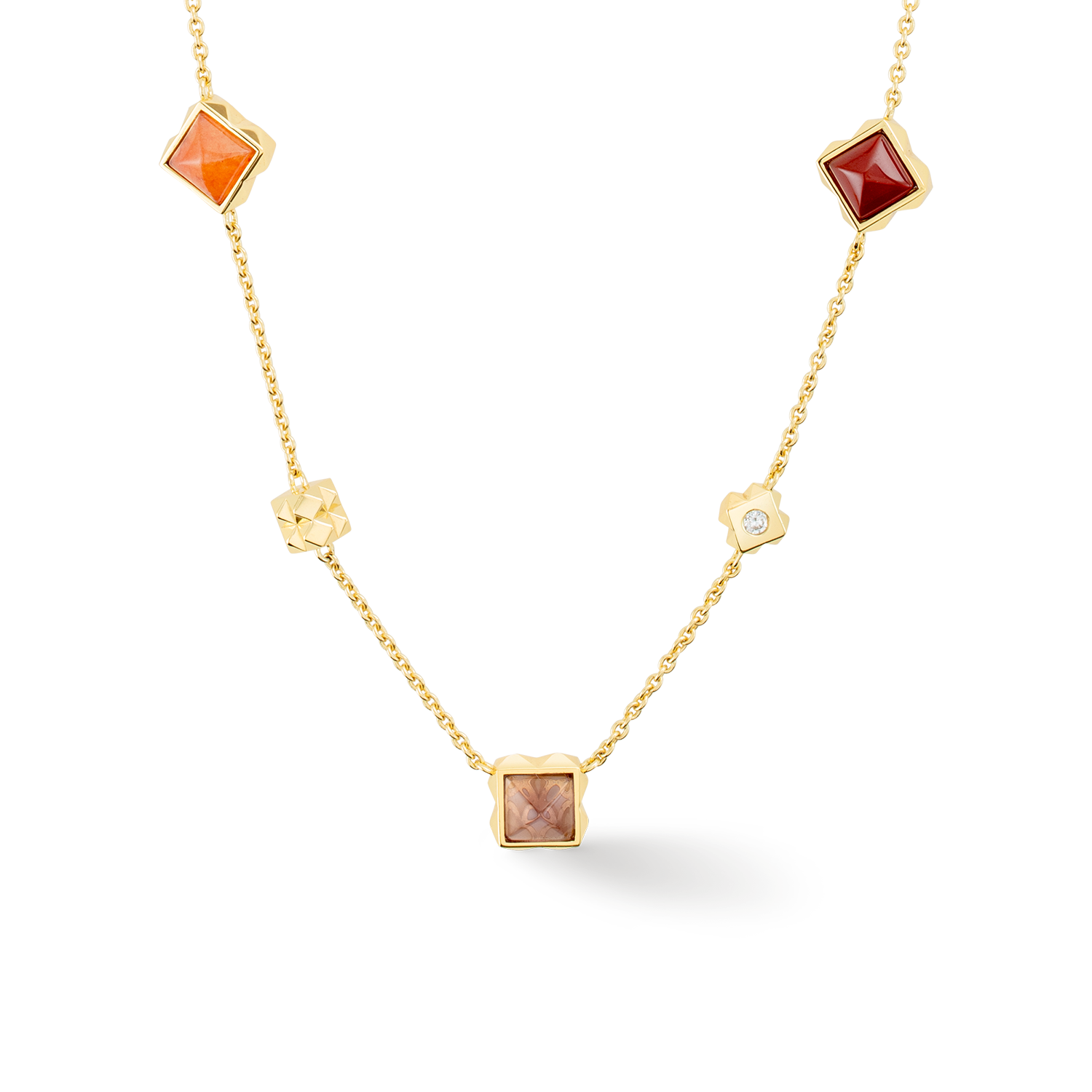 STATION Collection collana oro-rosso